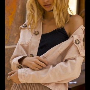 Band of Gypsies Light Pink Denim Jacket🌸~ NWT